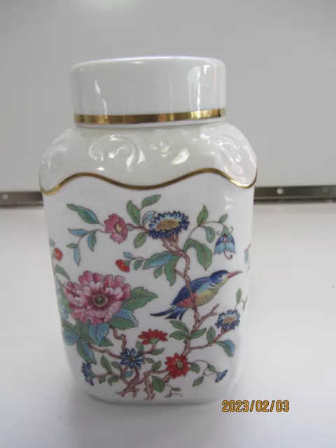 VINTAGE Aynsley Pembroke COVERED SPICE GINGER VANITY JAR 5" TALL