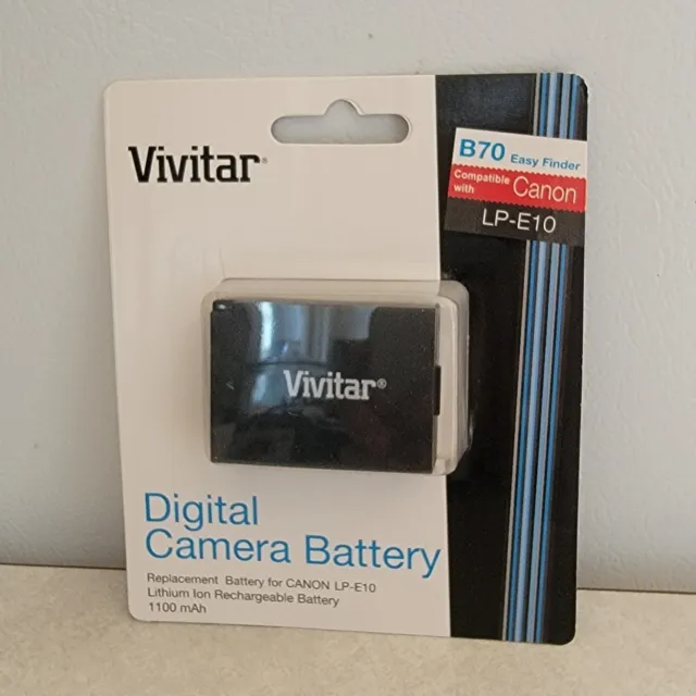 Vivitar Camera Battery Replacement for CANON LP-E10 New& Sealed