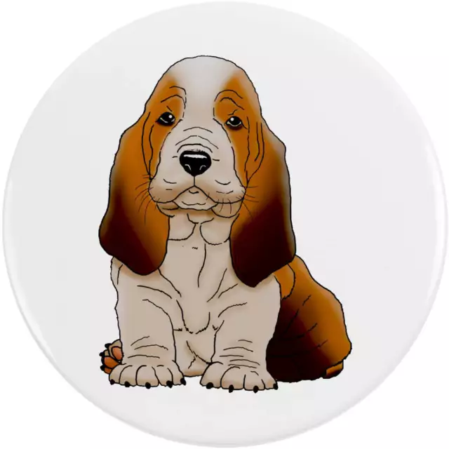 'Cachorro Basset Hound' Insignia de Botones Pin (BB028487)