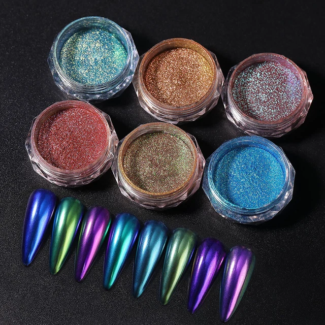 9 Pigments Caméléons Arc-en-ciel Pour Résine – Poudre Miroir Effet Irisé – Idéal Bijoux, Savon, Bombes De Bain – 1g Chaque Couleur