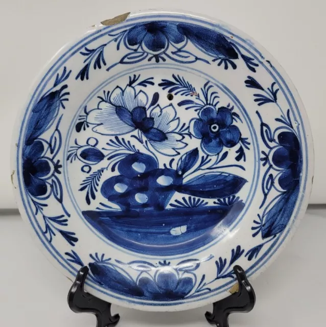 Dutch Delft Plate Tin-glazed Delftware 18th Century Delft c. 1720