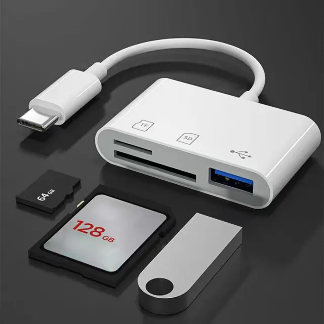 USB-C Kartenleser Speicherkartenleser Handy SD Card Reader USB OTG Typ C DE DHL 3