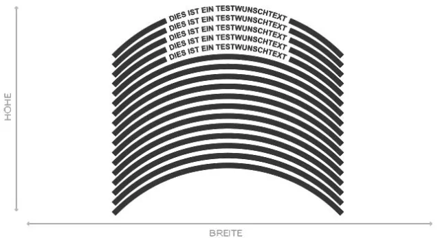 Felgenrand Wunschtext Aufkleber Auto & Motorrad Felgenaufkleber Text #1114 2