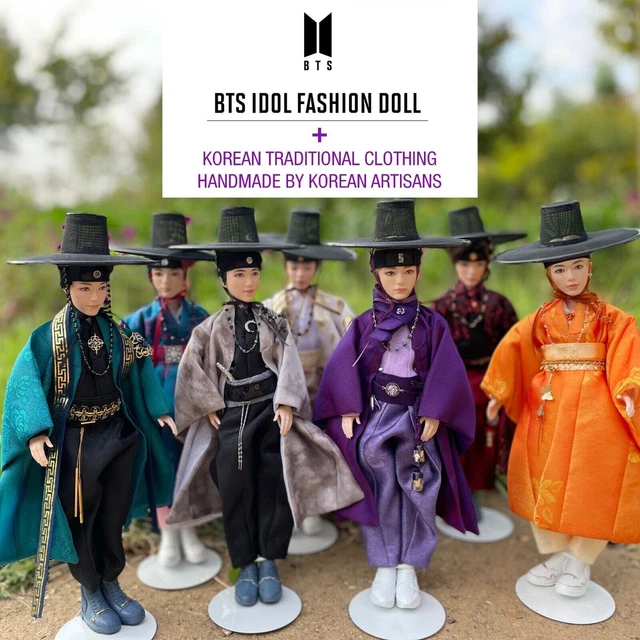 BTS X MATTEL Hanbok Dolls Korean Traditional Handmade Clothes