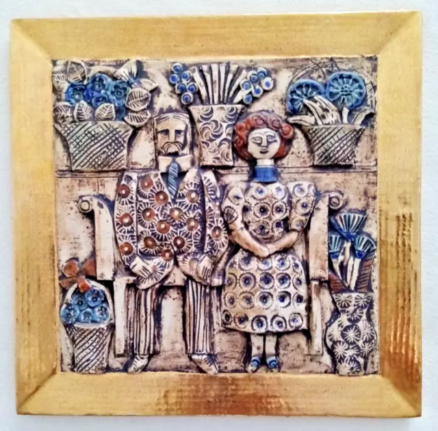 Keramik 70er Jubelee von Lisa Larson für Gustavsberg vergoldeten Rahmen