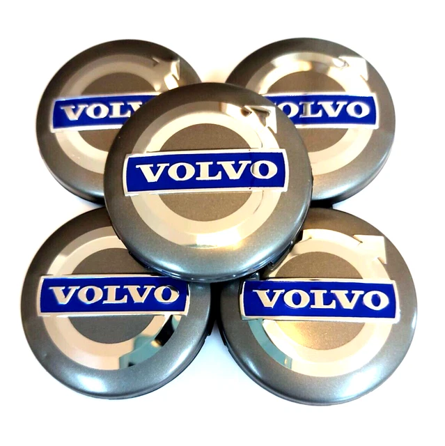 VOLVO GENUINE ALLOY Wheel Centre Cover Hub Cap Chrome 64mm set of 5 £24 ...