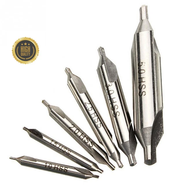 6Pcs Combined Countersink Bits Center Drill HSS Metal Drilling Power Fitting
