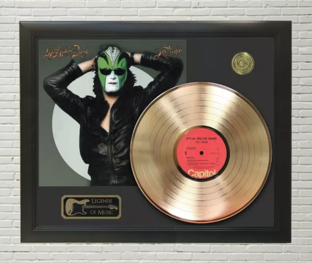 Steve Miller Band Joker Framed Legends Of Music Gold LP Record Display