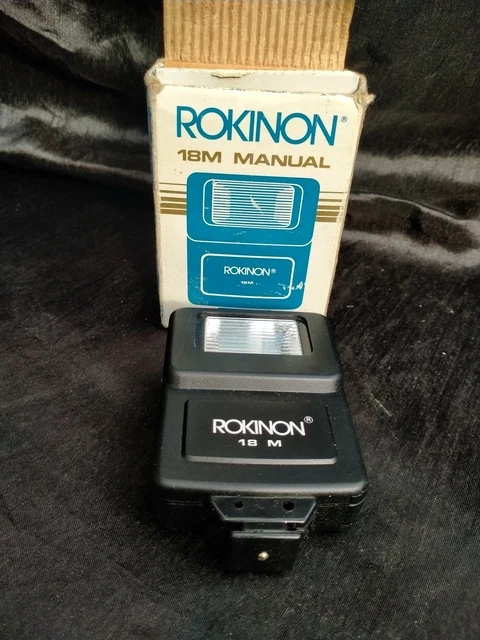 Vintage Rokinon 18 Manual Appareil Photo Flash Emballé En Pièces Réparation État