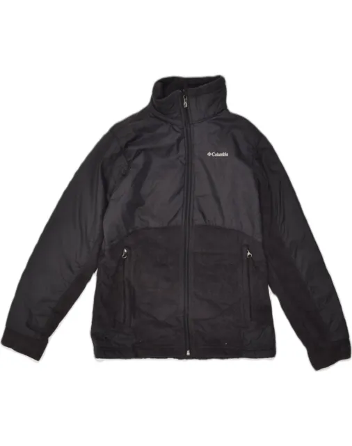 COLUMBIA Girls Fleece Jacket 10-11 Years Black Polyester AO28
