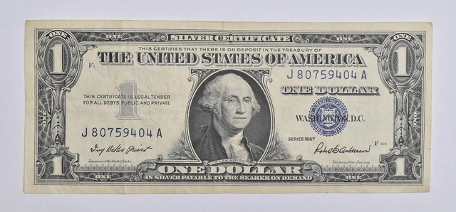 Crisp - 1957 United States Dollar Currency $1 Silver Certificate *023