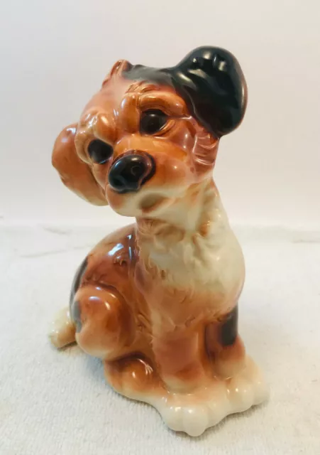 Vtg Pottery Puppy Dog Mutt Figurine Sweet  6.5"T Royal Copley USA