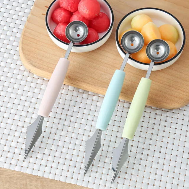 Cucchiaio da scavo palla di frutta a doppia testa acciaio inox Dev'H7