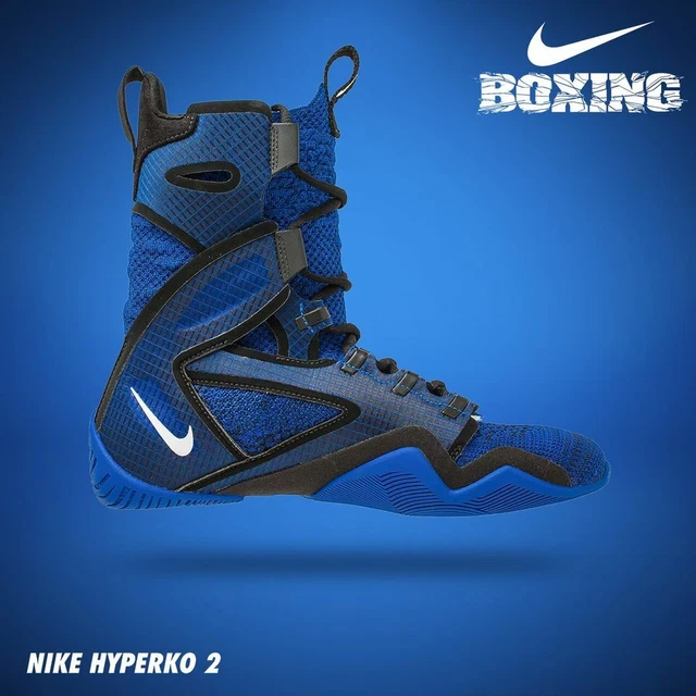 NIKE HYPERKO 2 Boxing Shoes Professional Training/Match Boxing Boots Blue  £ - PicClick UK