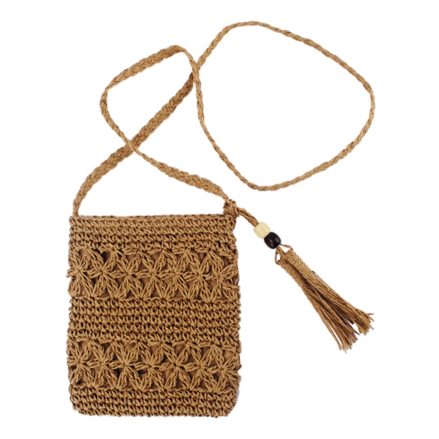Summer Simple Hollow Fashion Hand Tassel Crossbody Braided BAg Large Capacity