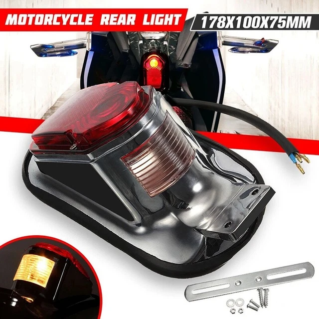 Piastra di montaggio lampadina coda coda moto universale rotazione freno coda posteriore arresto T4D6