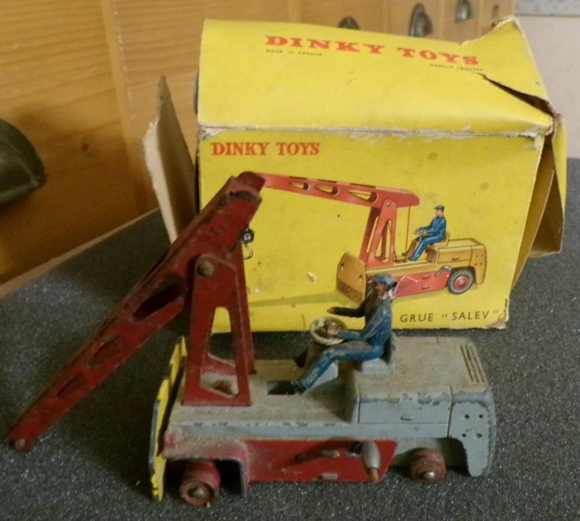 Grue Dinky Toys Meccano – Jouet Ancien Collection, Grue Jaune, Vitrine