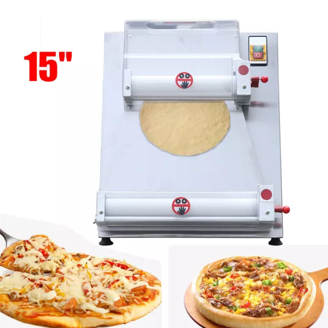 4-16" Commercial Pizza Dough Roller Sheeter Pastry Press Making Electric Machine