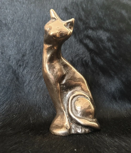Yves Lohe Sculpture Chat Bronze Animalier Signe