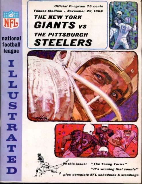 1964 NEW YORK Giants V Pittsburgh Steelers Program 11/22 Yankee Stadium
