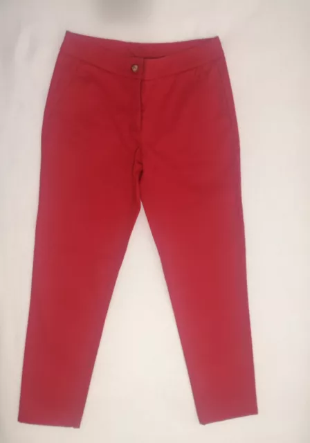 United Colors of Benetton Pantalone Pantaloni Red Rosso Trousers Donna Woman 38