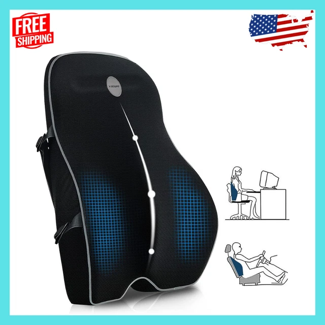 Lumbar Support Pillow, Memory Foam Back Cushion Pillow for Office Chair,Car Seat