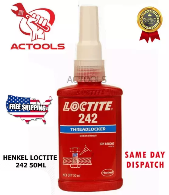 New Henkel Loctite 242 50ml Nut & Bolt Adhesive Threadlocker USA ACTOOLS