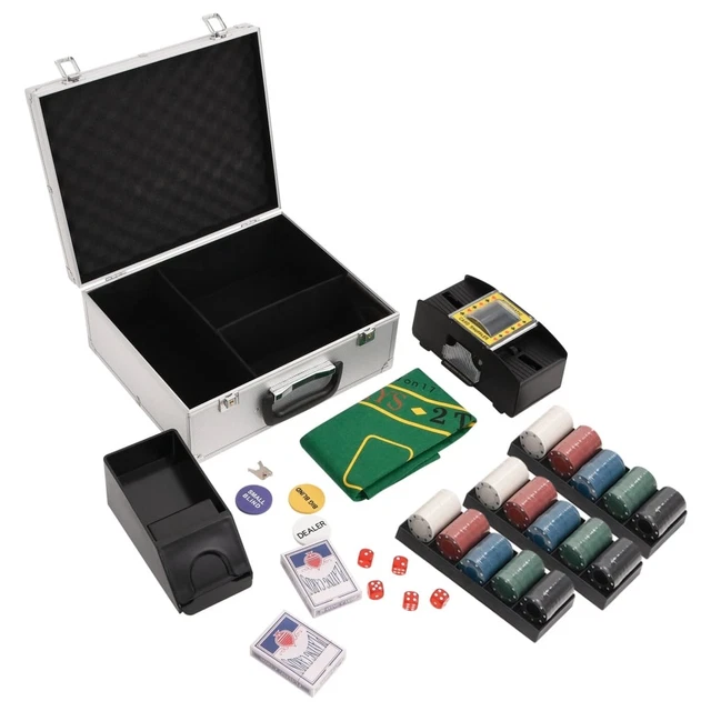 Coffret de poker 500 jetons Laser Aluminium - SALALIS - Multicolore