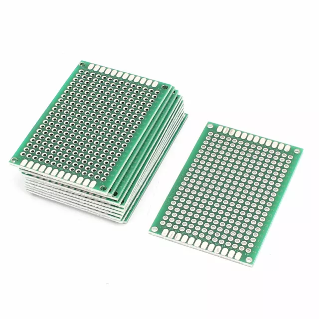 12Pcs Collures latérales soudable Prototype PCB Panneau universel papier 4x6cm