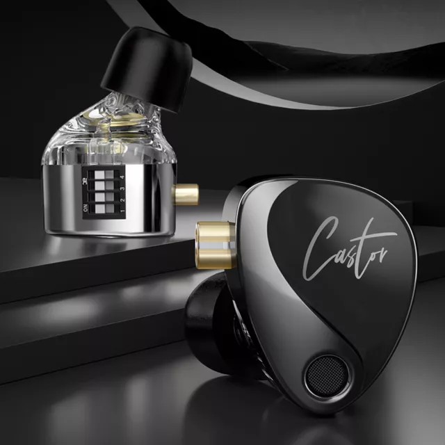 Wired Earbuds IEM Earphones for Stage Monitoring (Black Improved Bass With mic)