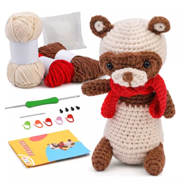 Beginner Crochet Kit Crochet Animal Kit with Instruction Tutorials Video9195