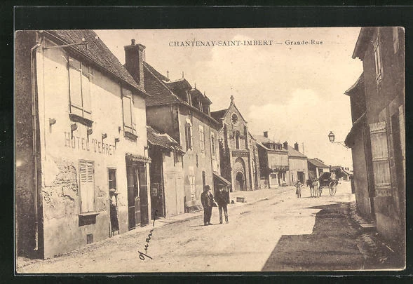 CPA Chantenay-Saint-Imbert, Grande Rue avec Hotel Terret