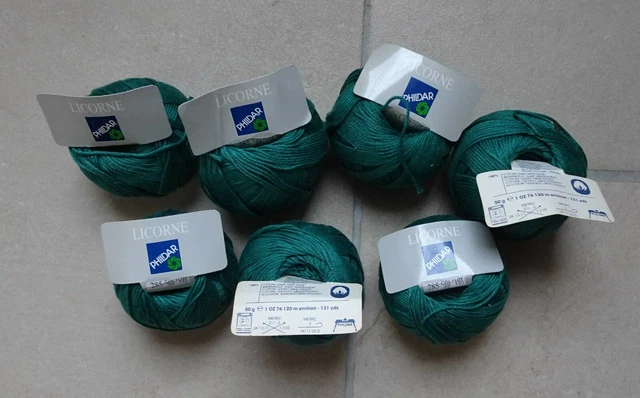 Pelotes De Laine Phildar Licorne – Coton Noir, Lot De 10 Pelotes, Aiguille 3