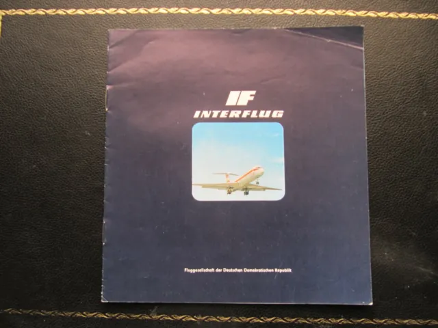 INTERFLUG old EAST GERMANY brochure IL-62 IL-18 TU-134 seat map