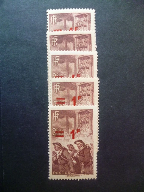 Tp France Neuf **  1941  N° 489 Lot De Cinq Cote 3 €