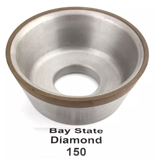 NOS BAY STATE DIAMOND 150 grit 3-3/4" Grinding Cup Wheel 11V9 USA 1-1/4 4 Tool