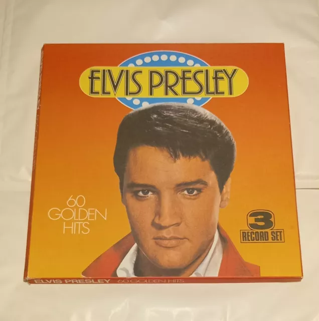 ELVIS PRESLEY 3 LP Vinyl Box Set - 60 Golden Hits