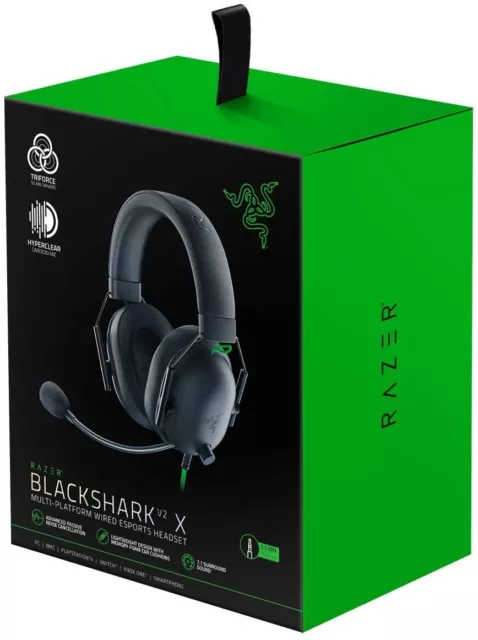 * Razer BlackShark V2 X Gaming Headset Virtual 7.1 3.5mm Multi-Plattform Black