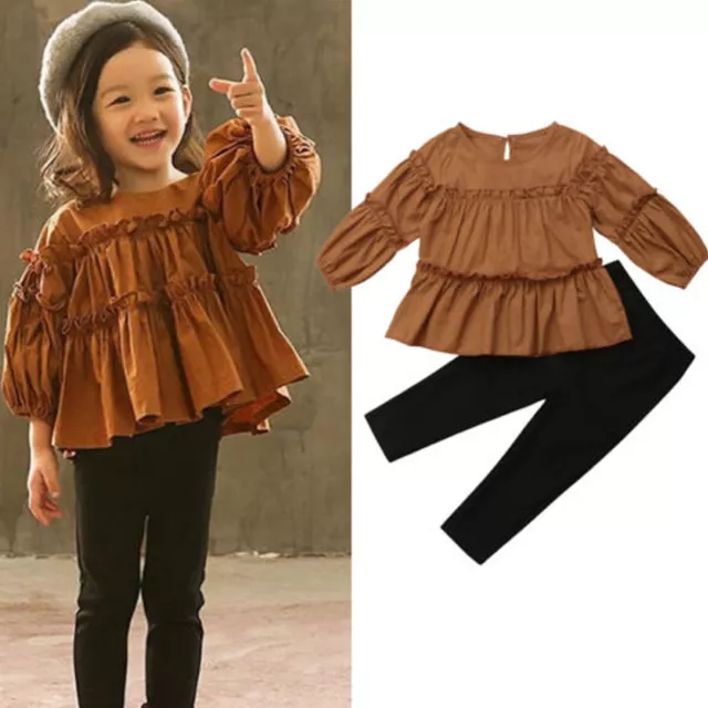 T-shirt top bambine bambini bambini + gonna abiti autunnali vestiti set 2 pezzi