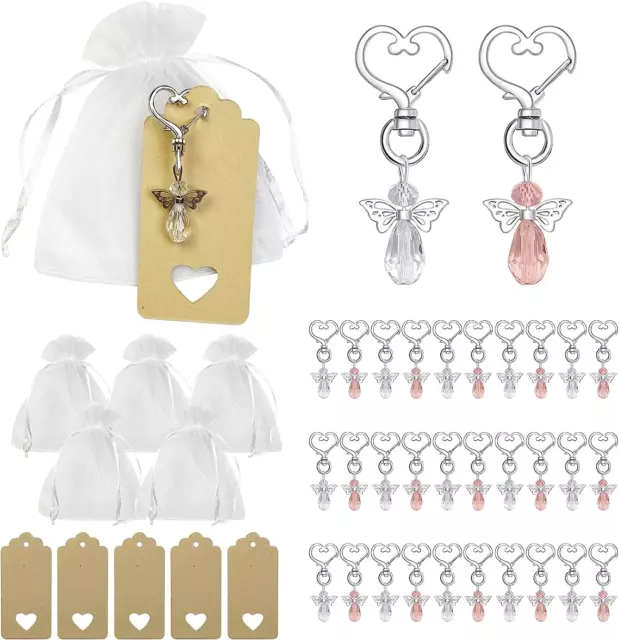 32 Stück Gastgeschenke Taufe Hochzeit Mit Organza Tasche Und Kraftpapier Anhänge