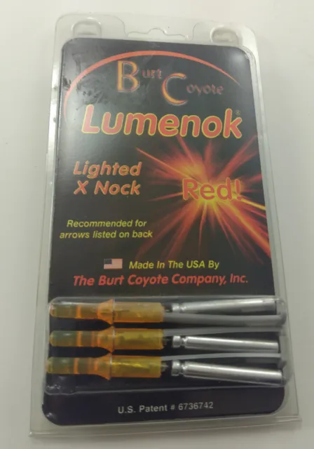 Burt Coyote Lumenok Lighted X Nock Red 1ea 3 Pack