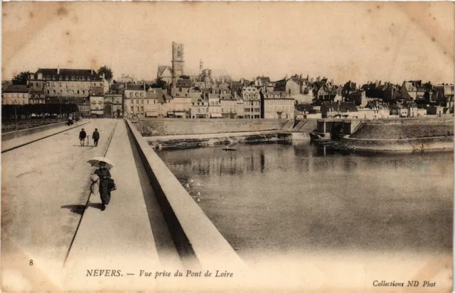 CPA NEVERS - Vue prise du Pont de Loire (355607)