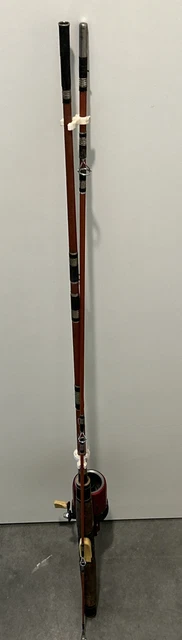 VINTAGE BRONSON/TRUE TEMPER UNI-SPIN 63L ROD/REEL COMBO 6ft