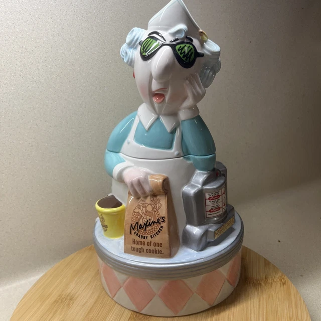 Hallmark MAXINE Cookie Jar Vintage Crabby Kitchen "Home of One Tough Cookie"