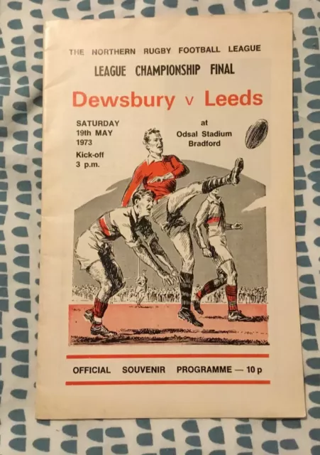 Rugby League programme. Dewsbury v Leeds, Championship final, 19th May 1973