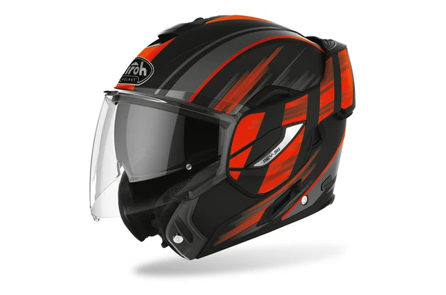 Re19Ik32Xs - Casco Modulare, Airoh Rev 19 Ikon Orange Matt,Helmet Taglia Xs