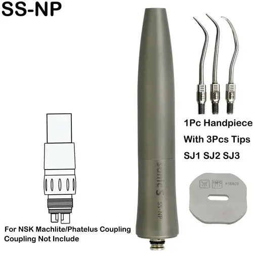 Dental Hygienist Air Scaler Handpiece Fit Sonic S SS-NP 3 Tip NSK Style Coupling