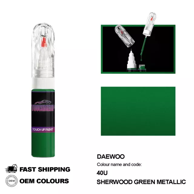 Pour Les Modèles Daewoo Sherwood Green 40U Touch Up Peinture Stylo Aiguille...