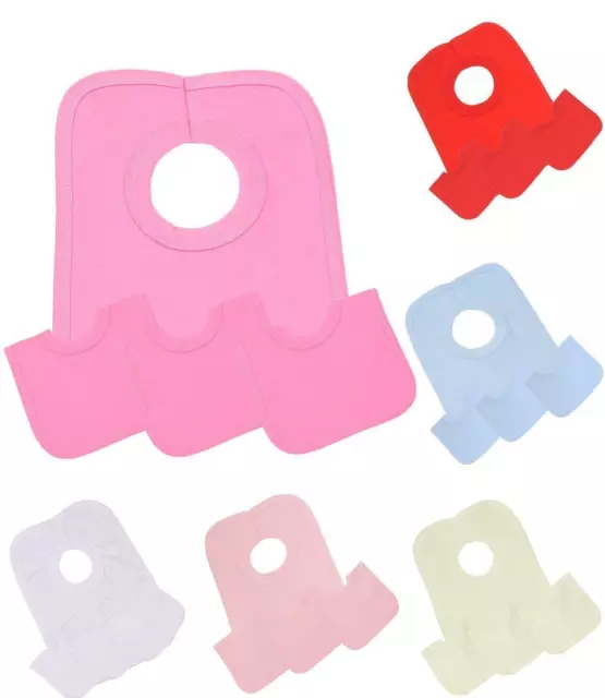 BabyPrem Baby Boys Girls PACK OF 4 Pop Over Cotton Feeding Weaning Dribble BIBS