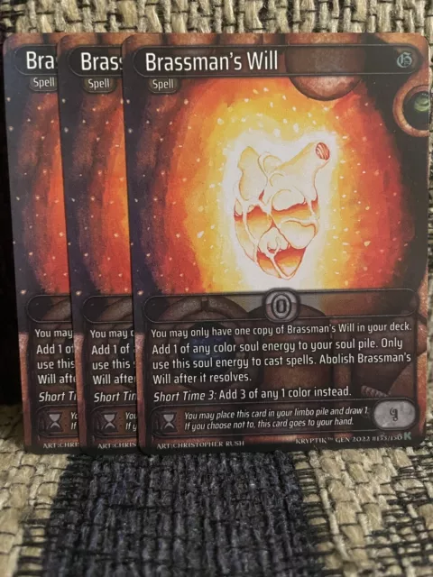 Kryptik TCG Genesis Kickstarter Brassman's Will Playset NM